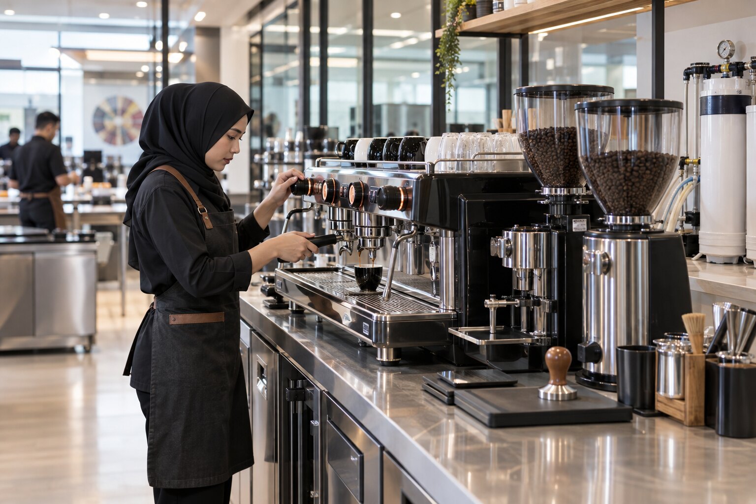 Commercial espresso machines and barista training facility