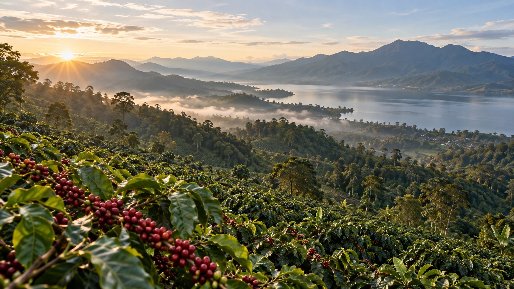 Coffee farms across the Gayo Highlands in Aceh